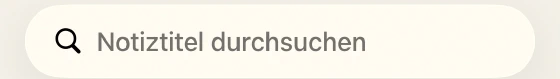 Suchfeld für Notiztitel in Pocket